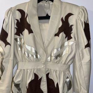 Women’s Leather Skirt Suit